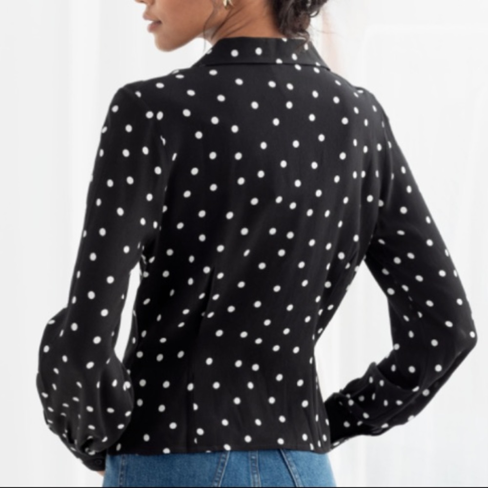 Polkadot button up blouse - Picture 2 of 4